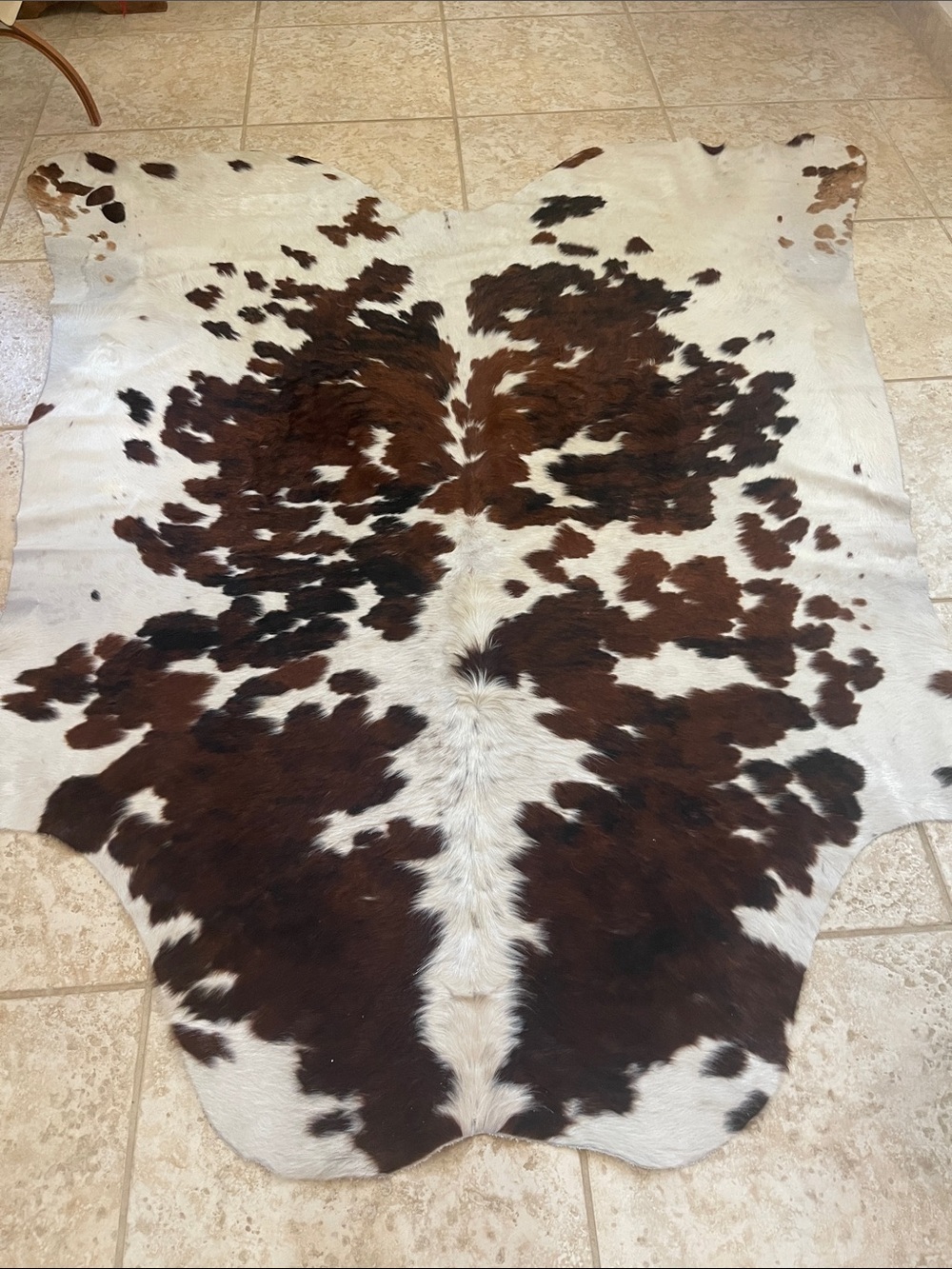 Sunshine Cowhides Rug - Speckled Brown & White 80x76 - Picture 6 of 12
